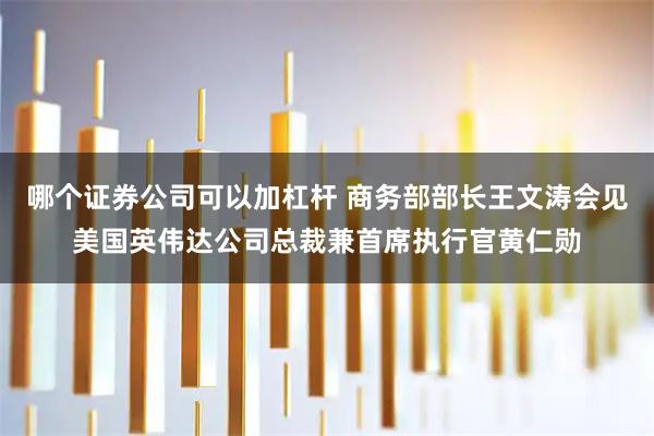 哪个证券公司可以加杠杆 商务部部长王文涛会见美国英伟达公司总裁兼首席执行官黄仁勋